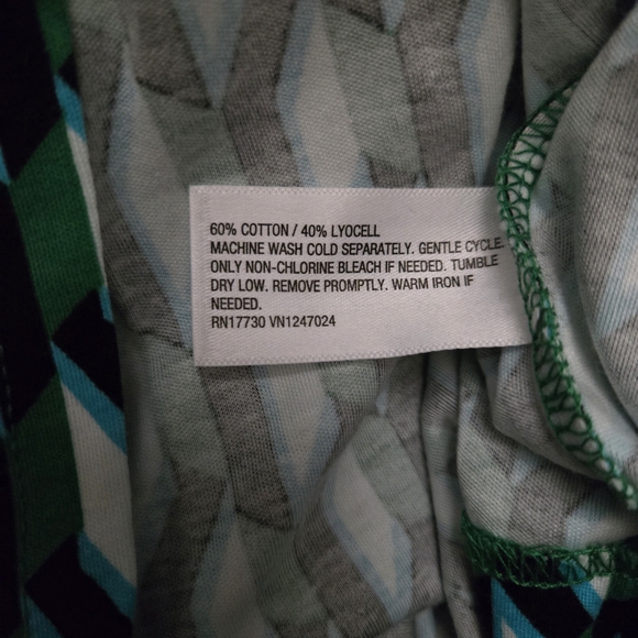 Diane Von Furstenberg ×Target Green Geometric Long Sleeve Dress - Picture 7 of 7